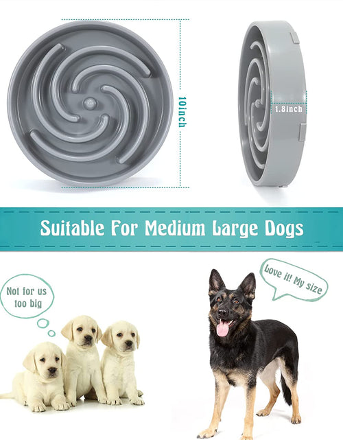 Load image into Gallery viewer, Slow Feeder Large Dog Bowls for Large Medium Dog Non Slip Maze Puzzle Bowl Pet Slower Food Feeding Dishes Interactive Bloat Stop Dog Bowl Preventing Choking Healthy Dog Bowl, Light Gray
