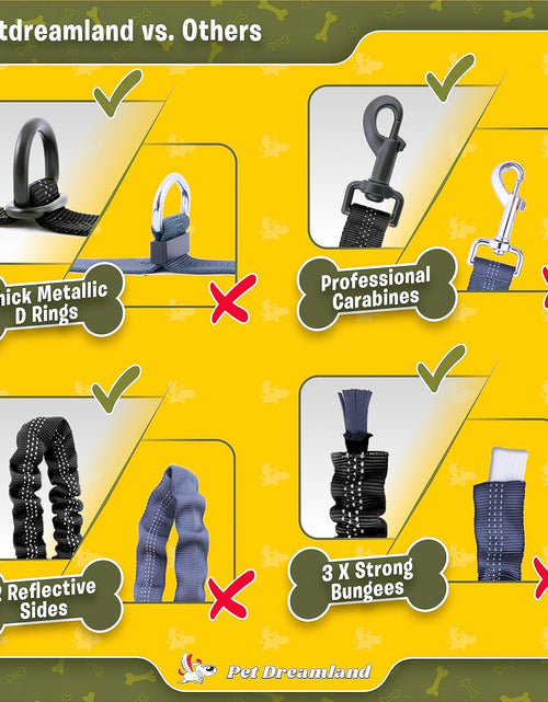 Load image into Gallery viewer, Exquisite Hands Free Double Dog Leash for Small Dogs | Dual Dog Leash | Two Dog Leash No Tangle | Multiple Dog Leash for 2 Dogs | Double Leash | Leash Splitter | Double Clip Leash Coupler
