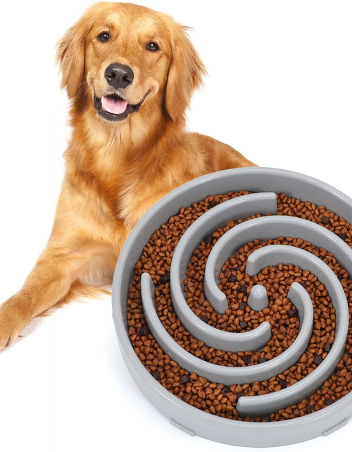 Load image into Gallery viewer, Slow Feeder Large Dog Bowls for Large Medium Dog Non Slip Maze Puzzle Bowl Pet Slower Food Feeding Dishes Interactive Bloat Stop Dog Bowl Preventing Choking Healthy Dog Bowl, Light Gray
