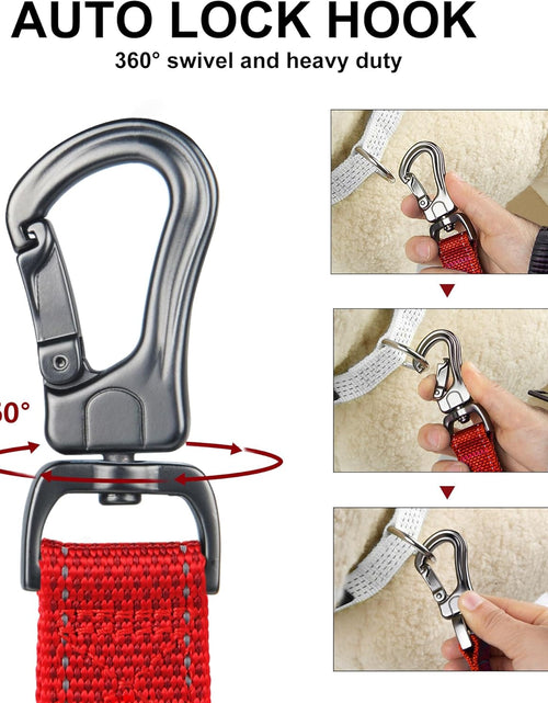 Load image into Gallery viewer, 4FT Heavy Duty Dog Leash with Soft Padded Double Handle, Durable Strong Clasp Dog Leashes, Reflective Nylon Walking Lead for Large,Medium,Small Breed Dogs, Red
