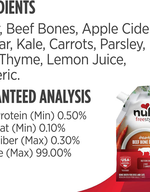 Load image into Gallery viewer, Freestyle Bone Broth, Premium Food Topper for Cats and Dogs, with Collagen and Chondroitin Sulfate to Help Boost the Quality of Your Pet’S Coat and Skin, 20 FL Oz Pouch
