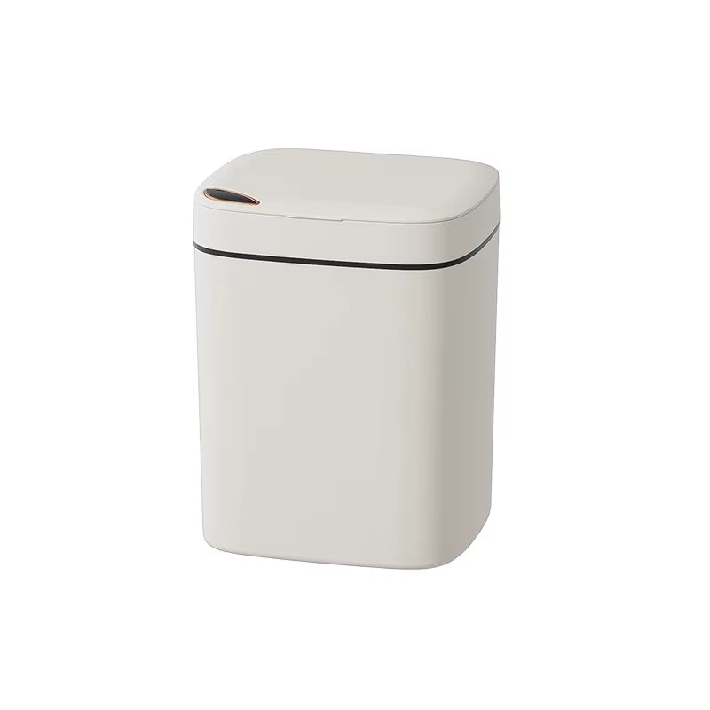 16L Smart Bathroom Trash Can White Non-Contact Narrow Smart Sensor Trash Can Smart Home Automatic Bagging Electronic Trash Can