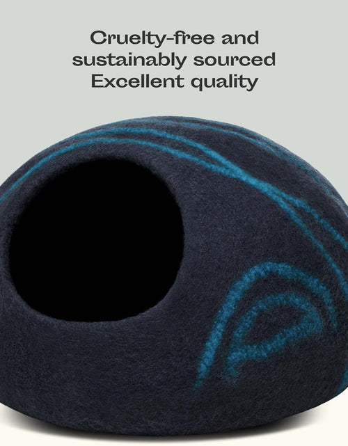 Load image into Gallery viewer, Premium Cat Bed Cave (Large) - Eco Friendly 100% Merino Wool Beds for Cats and Kittens
