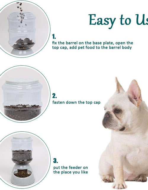Load image into Gallery viewer, Automatic Cat Feeder, 1 Gallon Cat Dog Food Dispenser, Durable Automatic Gravity Cat Dog Feeder, Practical Automatic Pet Feeder Food Dispenser for Cats, Small Dogs and Other Cute Small Pets
