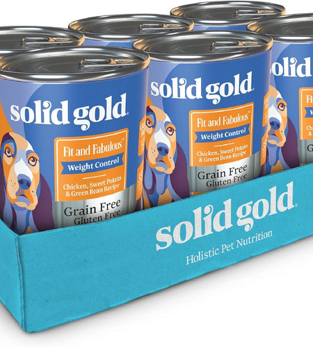 Weight Management Dog Food - Fit & Fabulous Wet Grain Free Dog Food Made with Real Chicken, Sweet Potato and Green Bean - for Weight Control and Dogs with Sensitive Stomachs