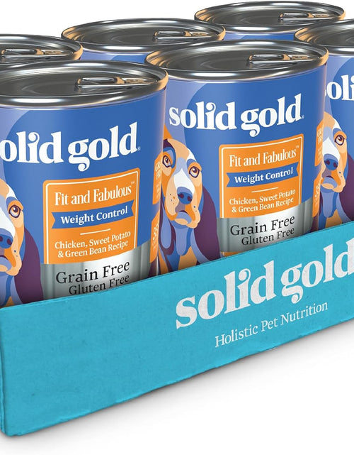 Load image into Gallery viewer, Weight Management Dog Food - Fit &amp; Fabulous Wet Grain Free Dog Food Made with Real Chicken, Sweet Potato and Green Bean - for Weight Control and Dogs with Sensitive Stomachs
