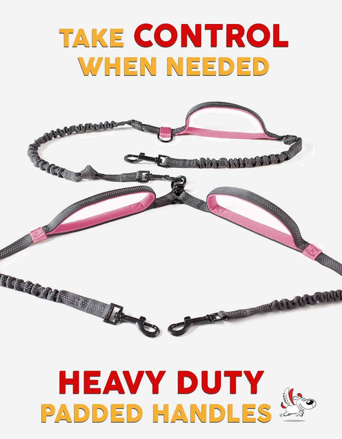 Load image into Gallery viewer, Exquisite Hands Free Double Dog Leash for Small Dogs | Dual Dog Leash | Two Dog Leash No Tangle | Multiple Dog Leash for 2 Dogs | Double Leash | Leash Splitter | Double Clip Leash Coupler
