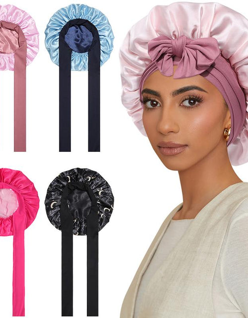 Load image into Gallery viewer, Silk-Like Satin Double-Layer Hair Cap
