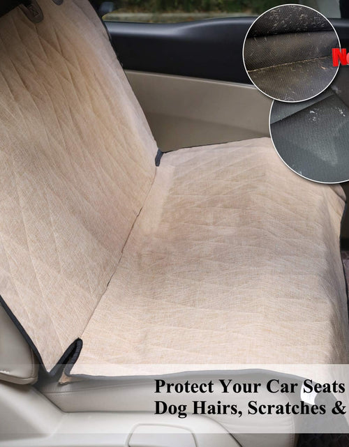 Load image into Gallery viewer, Dog Seat Covers, Dog Backseat Cover Pet Bench Protectors with Anti-Slip Backing, Back Seats Cover Rear Seat Covers Car Seat Cover for Dogs, Heather Khaki, 46" L * 52" W
