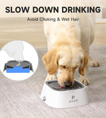 1L/2L/70Oz Dog Spill Proof Pet Water Bowl, Anti-Choking Water Bowl, Slow Water Feeder Pet Water Dispenser Carried Water Bowls for Dogs, Cats & Pets