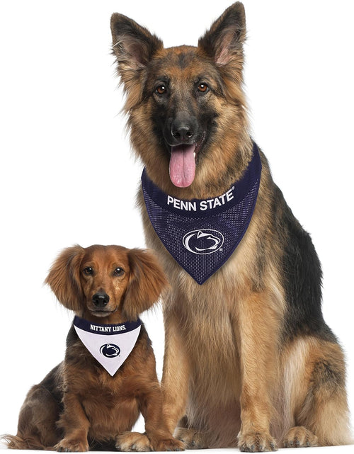 Load image into Gallery viewer, Collegiate Pet Accessories, Reversible Bandana, Penn State Nittany Lions, Large/X-Large

