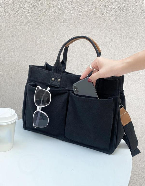 Load image into Gallery viewer, Large Capacity with Removable Bottom Canvas Tote Bag
