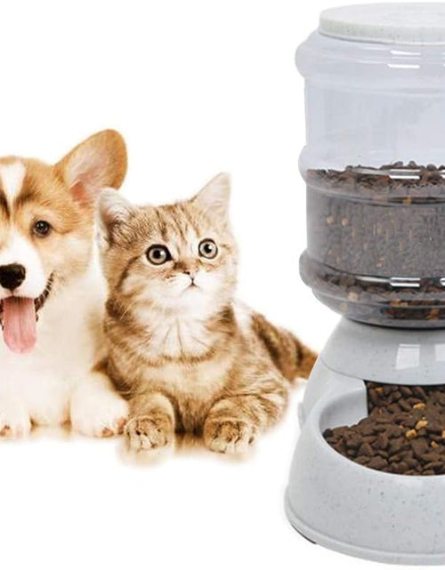 Load image into Gallery viewer, Automatic Cat Feeder, 1 Gallon Cat Dog Food Dispenser, Durable Automatic Gravity Cat Dog Feeder, Practical Automatic Pet Feeder Food Dispenser for Cats, Small Dogs and Other Cute Small Pets
