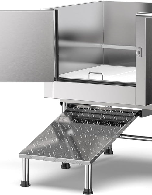 Load image into Gallery viewer, Flying Pig 62" Stainless Steel Pet Dog Grooming Bath Tub with Walk-In Ramp &amp; Accessories (Left Door/Right Drain)
