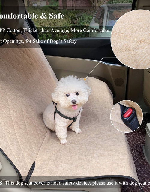 Load image into Gallery viewer, Dog Seat Covers, Dog Backseat Cover Pet Bench Protectors with Anti-Slip Backing, Back Seats Cover Rear Seat Covers Car Seat Cover for Dogs, Heather Khaki, 46" L * 52" W
