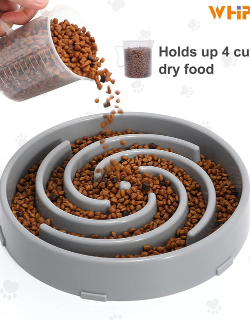 Load image into Gallery viewer, Slow Feeder Large Dog Bowls for Large Medium Dog Non Slip Maze Puzzle Bowl Pet Slower Food Feeding Dishes Interactive Bloat Stop Dog Bowl Preventing Choking Healthy Dog Bowl, Light Gray
