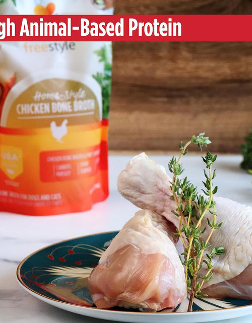 Load image into Gallery viewer, Freestyle Bone Broth, Premium Food Topper for Cats and Dogs, with Collagen and Chondroitin Sulfate to Help Boost the Quality of Your Pet’S Coat and Skin, 20 FL Oz Pouch
