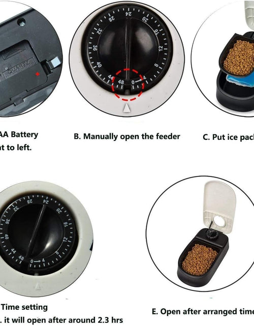 Load image into Gallery viewer, Automatic Pet Feeder for Dogs and Cats, 1.5 Cup Food Dispenser Feeder with 48-Hour Timer - Single
