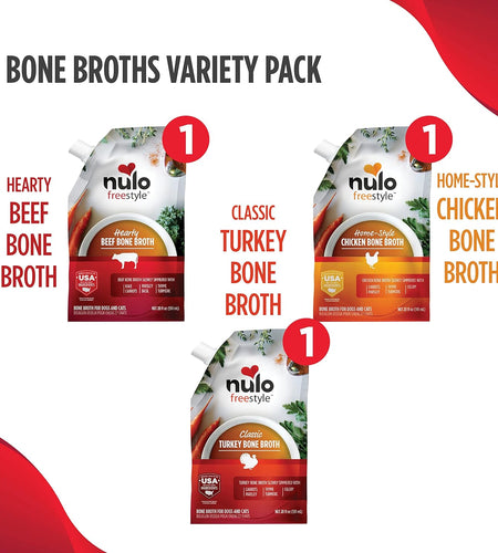 Freestyle Bone Broth, Premium Food Topper for Cats and Dogs, with Collagen and Chondroitin Sulfate to Help Boost the Quality of Your Pet’S Coat and Skin, 20 FL Oz Pouch