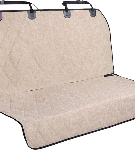 Dog Seat Covers, Dog Backseat Cover Pet Bench Protectors with Anti-Slip Backing, Back Seats Cover Rear Seat Covers Car Seat Cover for Dogs, Heather Khaki, 46" L * 52" W
