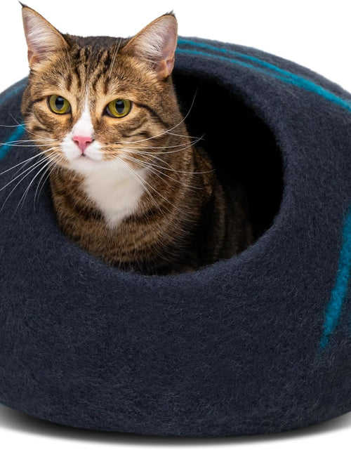 Load image into Gallery viewer, Premium Cat Bed Cave (Large) - Eco Friendly 100% Merino Wool Beds for Cats and Kittens
