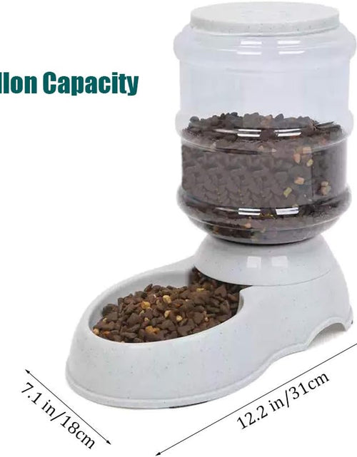 Load image into Gallery viewer, Automatic Cat Feeder, 1 Gallon Cat Dog Food Dispenser, Durable Automatic Gravity Cat Dog Feeder, Practical Automatic Pet Feeder Food Dispenser for Cats, Small Dogs and Other Cute Small Pets
