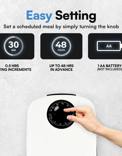 Load image into Gallery viewer, Automatic Pet Feeder for Dogs and Cats, 1.5 Cup Food Dispenser Feeder with 48-Hour Timer - Single
