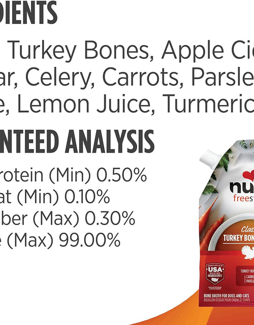 Load image into Gallery viewer, Freestyle Bone Broth, Premium Food Topper for Cats and Dogs, with Collagen and Chondroitin Sulfate to Help Boost the Quality of Your Pet’S Coat and Skin, 20 FL Oz Pouch
