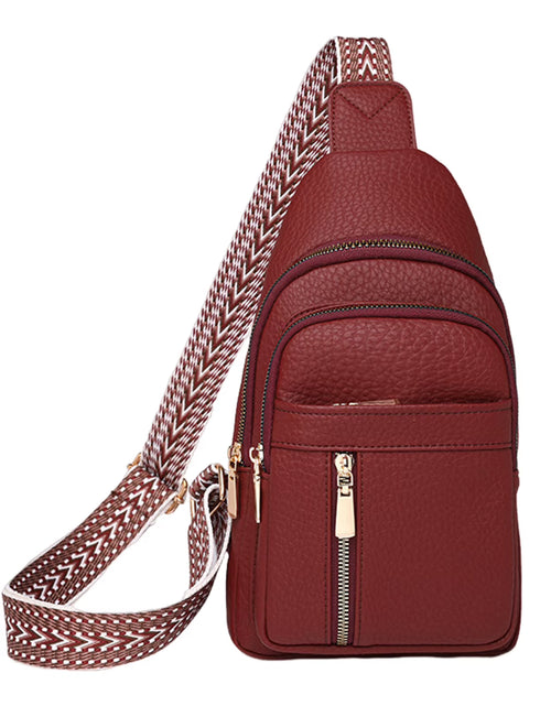 Load image into Gallery viewer, UrbanChic Crossbody – Waterproof PU Leather Chest &amp; Shoulder Bag for Women on the Go
